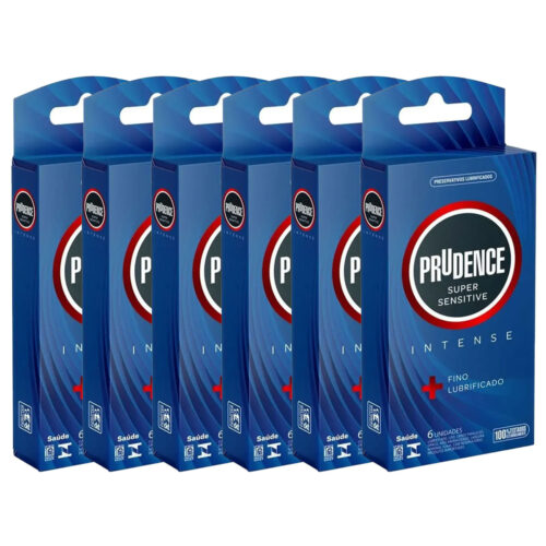 Kit com 6 Preservativos Super Sensitive Intense com 6 Unidades Prudence