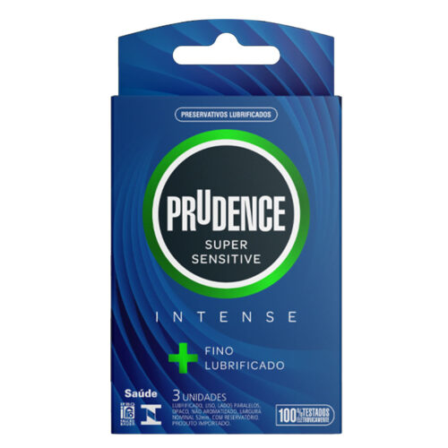 000A2019_1 Preservativo Super Sensitive Intense com 3 unidades Prudence