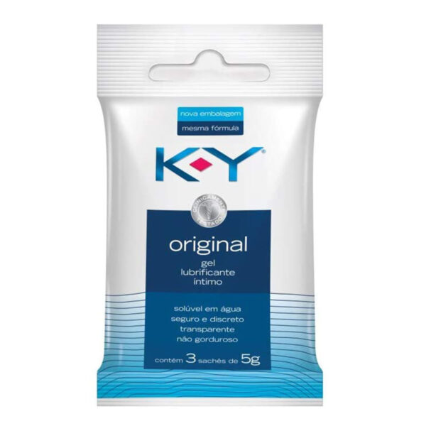 0072-026_1 Kit com 3 unidades de KY Original Lubrificante Íntimo a Base D’água 5g