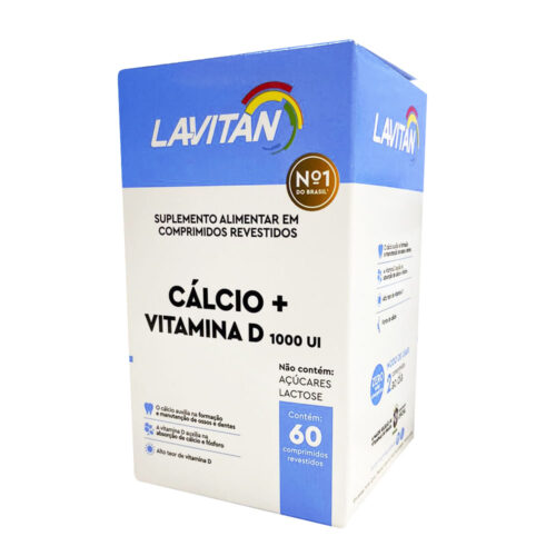 0100714_1 Lavitan Cálcio + Vitamina D com 60 Comprimidos Revestidos CIMED
