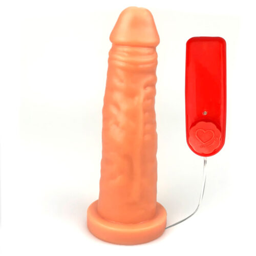 013BGP4-Bege_1 Prótese Peniana com Ventosa e Vibro 16 x 5 cm Desire