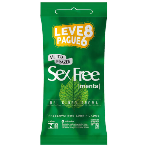 Preservativos Lubrificados Aromáticos Leve 8 Pague 6 Sex Free
