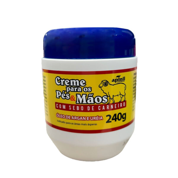 Creme para os Pés & Mãos com Sebo de Carneiro 240g Apinil