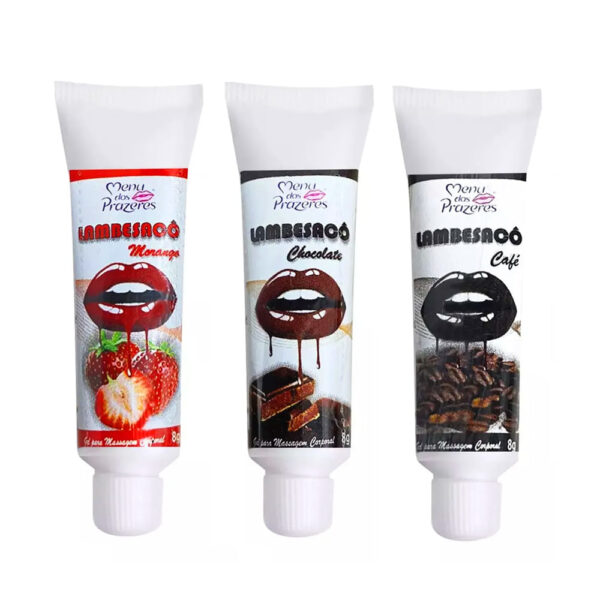 0CM118-Morango_3 LambesacĂŽ Gel Ice para Oral 8g Linha Safadeza Menu dos Prazeres
