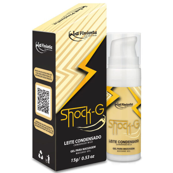 0L033-Leite-Condensado_3 Shock-G Vibrador Líquido Excitante Beijável 15g La Pimienta