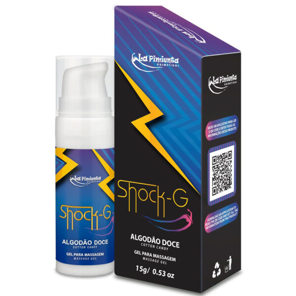 0L034-Algodao-Doce_3 Shock-G Vibrador Líquido Excitante Beijável 15g La Pimienta