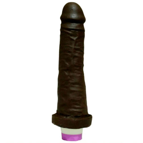 10030-Chocolate_1 Prótese Realística com Vibro Interno e Glande Destacada 20 x 4,5 cm Garji