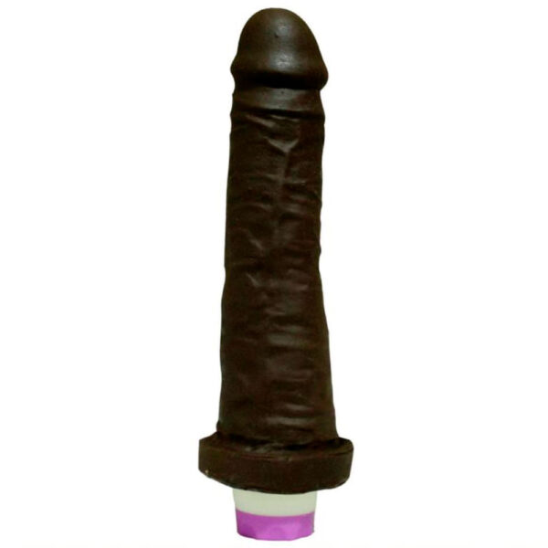 10030-Chocolate_1 Prótese Realística com Vibro Interno e Glande Destacada 20 x 4,5 cm Garji