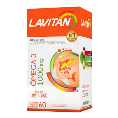 100608_1 Lavitan Ômega 3 Suplemento a Base de Óleo de Peixe com 60 Cápsulas Cimed