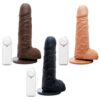 Prótese Realística com Vibro Ventosa e Escroto 16,5x4 cm Garji