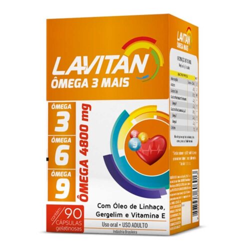 101774_1 Lavitan Ômega 3 Óleo de Linhaça e Gergelim com 90 Cápsulas Cimed
