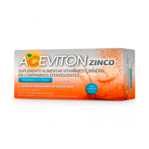 102974_1 Aceviton Zinco Suplemento Alimentar Vitamínico 10 comprimidos Efervescentes CIMED