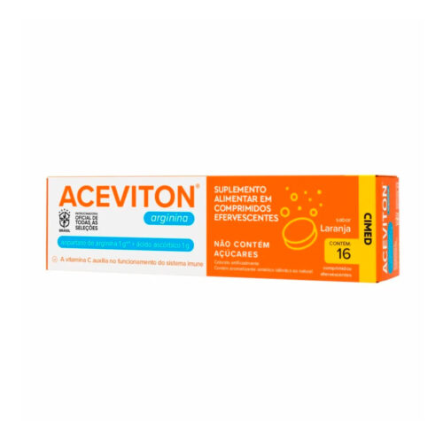 103034_1 Aceviton Arginina Suplemento Alimentar e Vitamínico 16 comprimidos Efervescentes CIMED