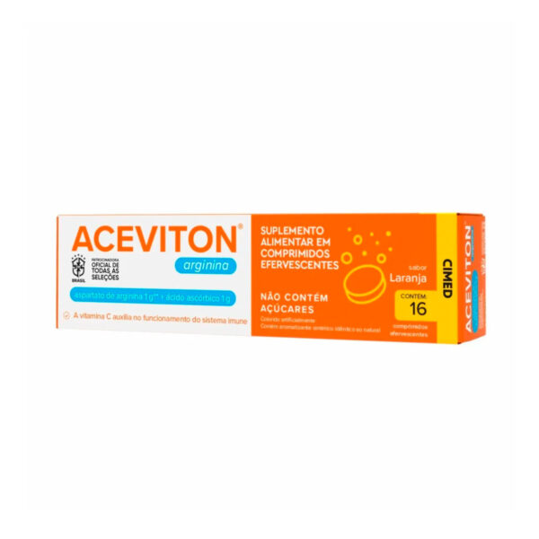 Aceviton Arginina Suplemento Alimentar e Vitamínico 16 comprimidos Efervescentes CIMED