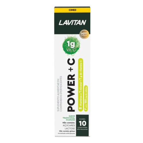 103689-Guarana_1 Power + C Suplemento Alimentar Efervescentes Lavitan com 10 Comprimidos Cimed