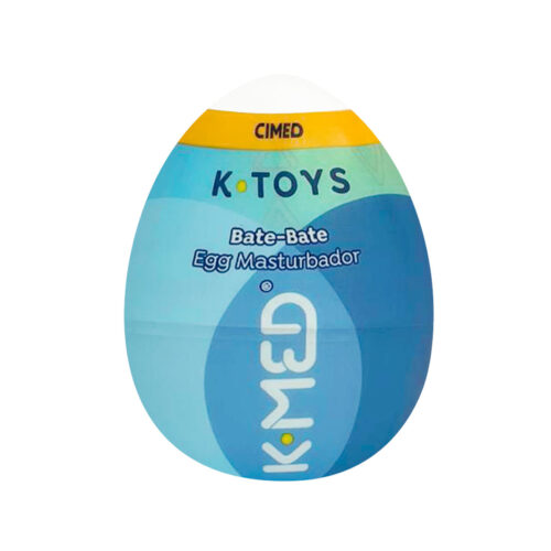 104254-Azul_1 Egg Bate Bate Masturbador Masculino Linha K-Toys Cimed