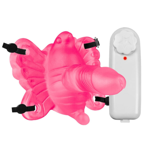 106P-Pink_1 Butterfly Estimulador e Massageador com Prótese Pau Brasil