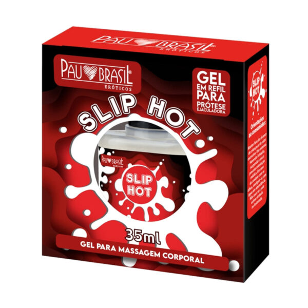 1104H_2 Slip Hot Gel em Refil para Prótese Ejaculadora 35ml Pau Brasil