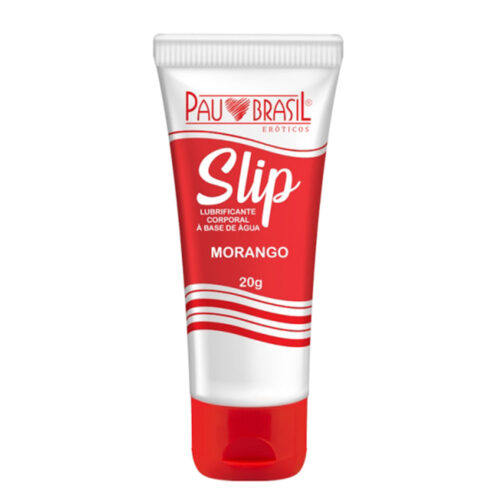 1104MO-Morango_1 Slip Lubrificante Corporal a Base d’água Beijável 20g Pau Brasil