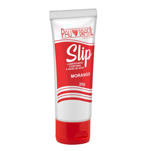 1104MO-Morango_2 Slip Lubrificante Corporal a Base d’água Beijável 20g Pau Brasil