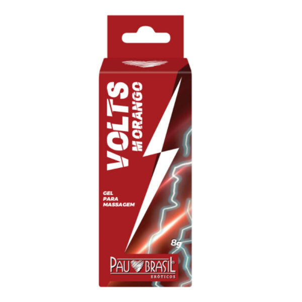 1105MO-Morango_2 Volts Gel Vibrador LĂquido Eletrizante 8g Pau Brasil
