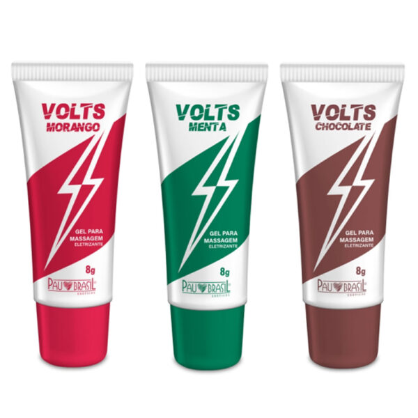 1105MO-Morango_4 Volts Gel Vibrador LĂquido Eletrizante 8g Pau Brasil