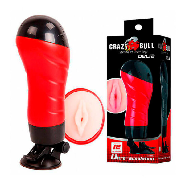 1125_1 Crazy Bull Masturbador Lanterna em Formato de Vagina em Cyberskin com Voz e Ventosa Sexy Import