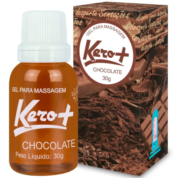 1142-Chocolate_1 Kero + Gel Beijável para Massagem 30 g Pau Brasil