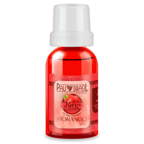 1142-Morango_1-1 Kero + Gel Beijável para Massagem 30 g Pau Brasil