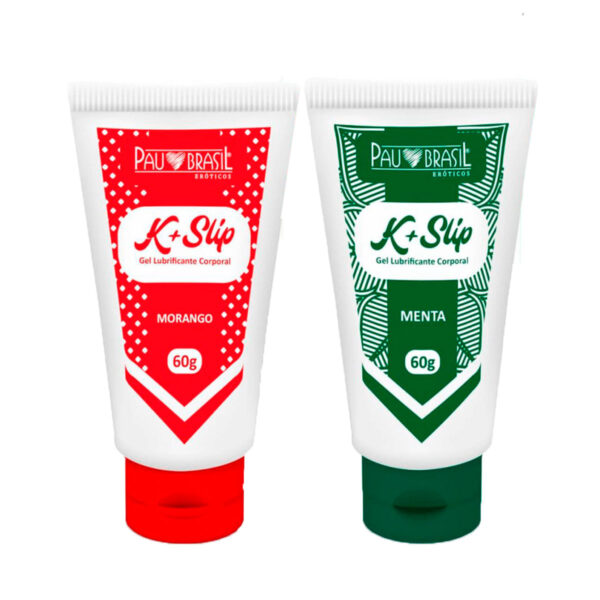 1144-Morango_2 K+ Slip Gel Lubrificante Aromatizado 60g Pau Brasil