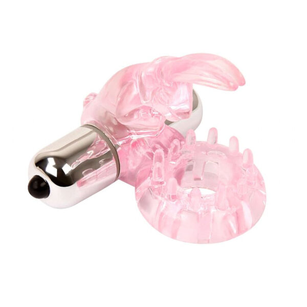 1150_1 Love Rabbit Ring Anel Peniano Rabbit em Jelly com 10 Modos de Vibração Miss Collection