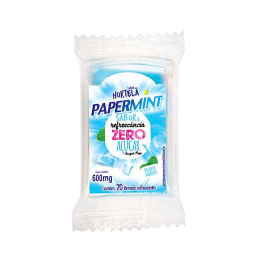 12675-Hortela Papermint Lâminas Refrescantes Comestíveis Zero Açucar 600mg Danilla Foods