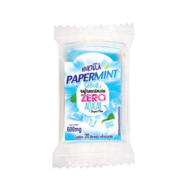 12675-Hortela Papermint Lâminas Refrescantes Comestíveis Zero Açucar 600mg Danilla Foods