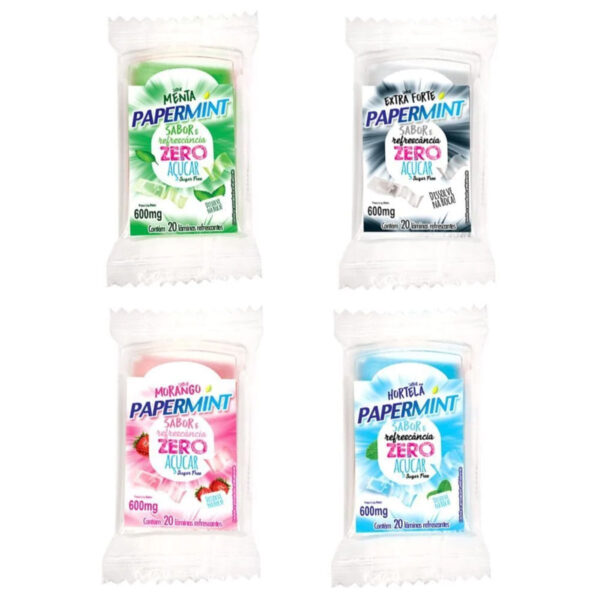 12675-Hortela_2 Papermint Lâminas Refrescantes Comestíveis Zero Açucar 600mg Danilla Foods