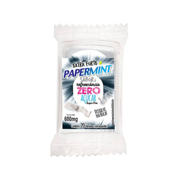 12677-Extra-Forte Papermint Lâminas Refrescantes Comestíveis Zero Açucar 600mg Danilla Foods