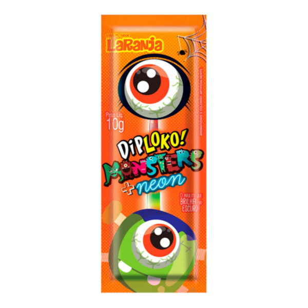 12975_3 Dip Loko Monsters Sabores + Neon Pirulito Fluorescente 10g Danilla Foods