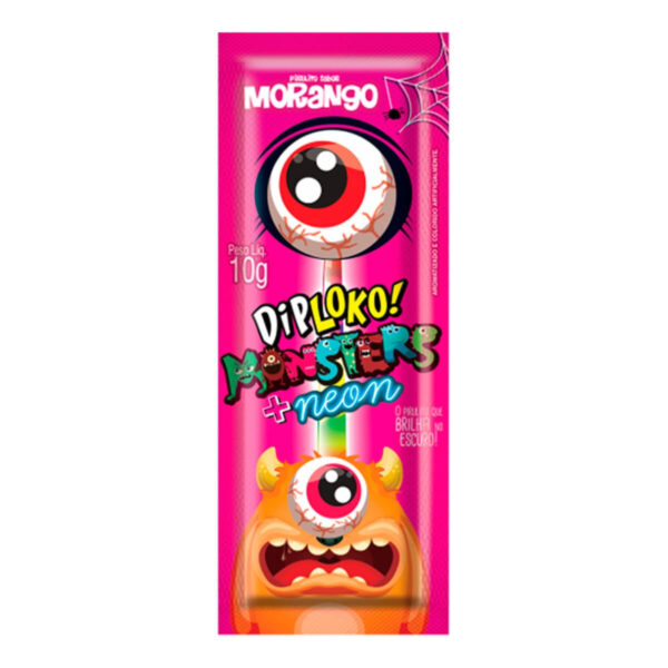 12975_4 Dip Loko Monsters Sabores + Neon Pirulito Fluorescente 10g Danilla Foods