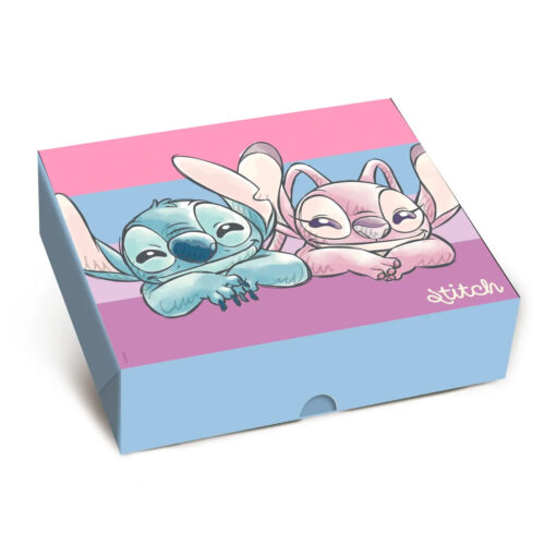 13007653-M_1 Caixa Retangular New Sweet Stitch e Angel com Tampa e Fundo Cromus