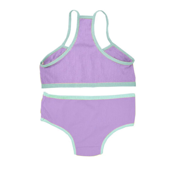 131PT-Lilas_2 Conjunto Infantil Canelado com Estampa Gata Patitex