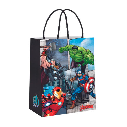 14000595_1 Sacola Para Presente 32x26,5x13cm Cromus - 6604 - Sacola Para Presente Avengers/Vingadores Cromus