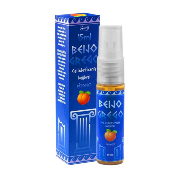 1423_1 Beijo Grego Gel Lubrificante Anal Beijável de Pêssego 15ml Garji