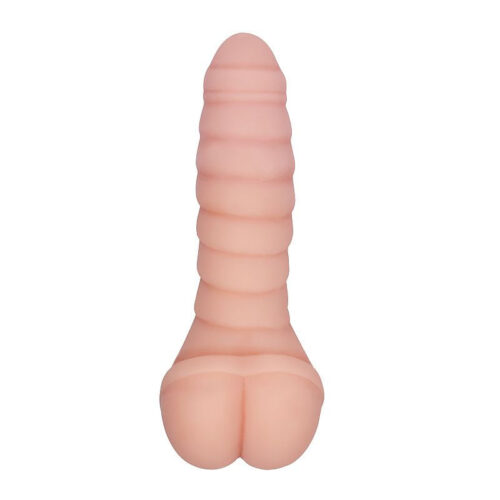 1429-Bege_1 Stronger Man Crazy Bull Masturbador em Formato de Pênis e Bunda com Cápsula Vibratória Sexy Import