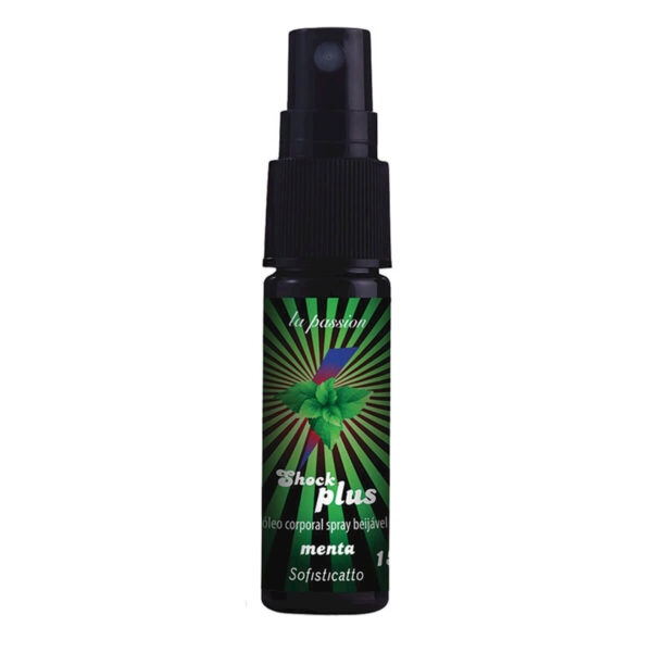 Shock Plus Óleo Corporal Beijável em Spray de Menta 15ml Sofisticatto