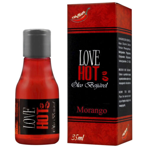 Love Hot Óleo Beijável de Morango 35ml Chillies