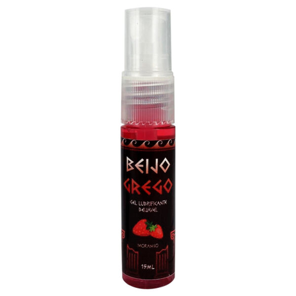 Beijo Grego Óleo Aromatizante Beijável Sabor Morango 15ml Garji