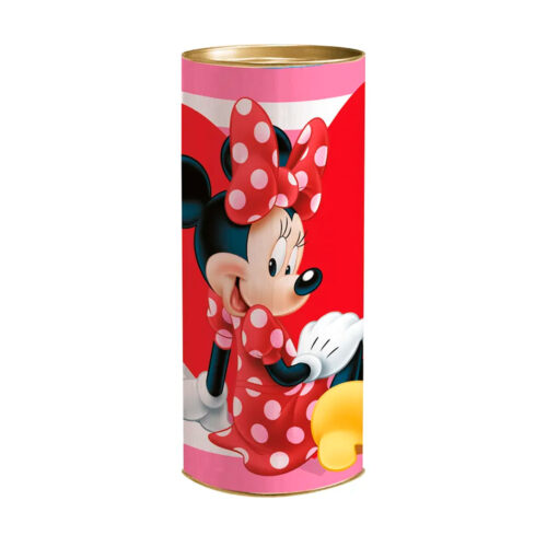 18700599_1 Lata Para Presente Decorada 10x24cm Cromus - 3440 - Lata Para Presente Minnie Cromus