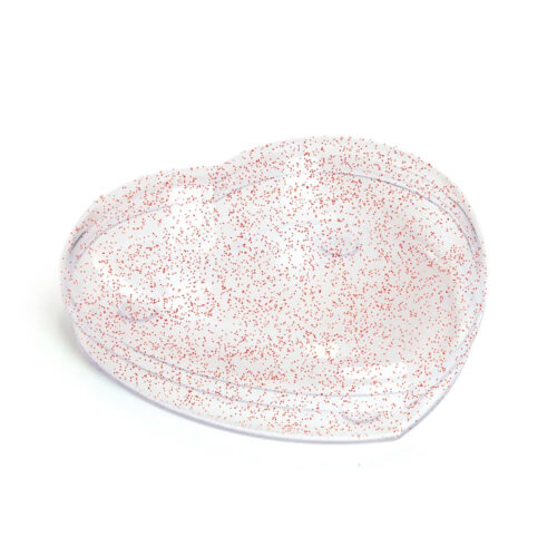 18700699-M_1 Caixa Acrílico Coração Transparente Com Glitter Vermelho - Caixa Acrílico Coração Transparente Com Glitter 15x12x4cm Cromus