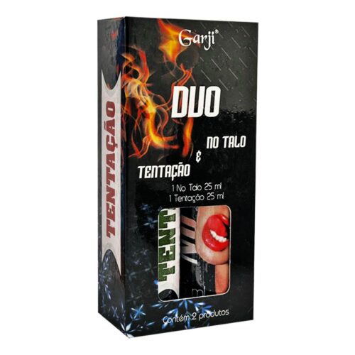 1902_1 Duo Tentação e No Talo Óleo Esquenta e Esfria Beijável e Óleo para Garganta Profunda 25ml Garji