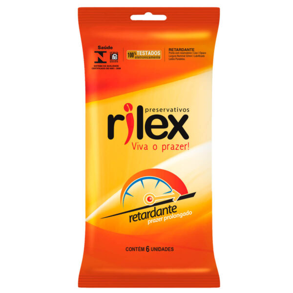 214_1 Preservativo Lubrificado Retardante 6 Unidades Rilex