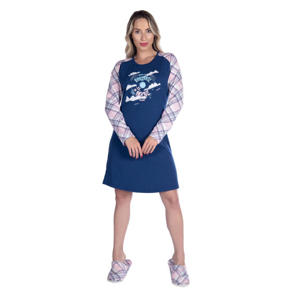 22119-G-Azul-Marinho_1 Camisola Suede Raglan Feminino Manga Longa Victory